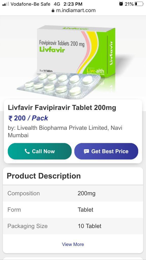 Fabiflu Vs Livfavir The Price Difference Message Is Fake Thip Media