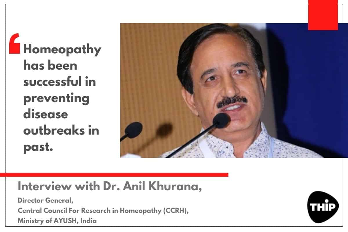Interview with Dr.Anil Khurana, Director General, CCRH THIP Media