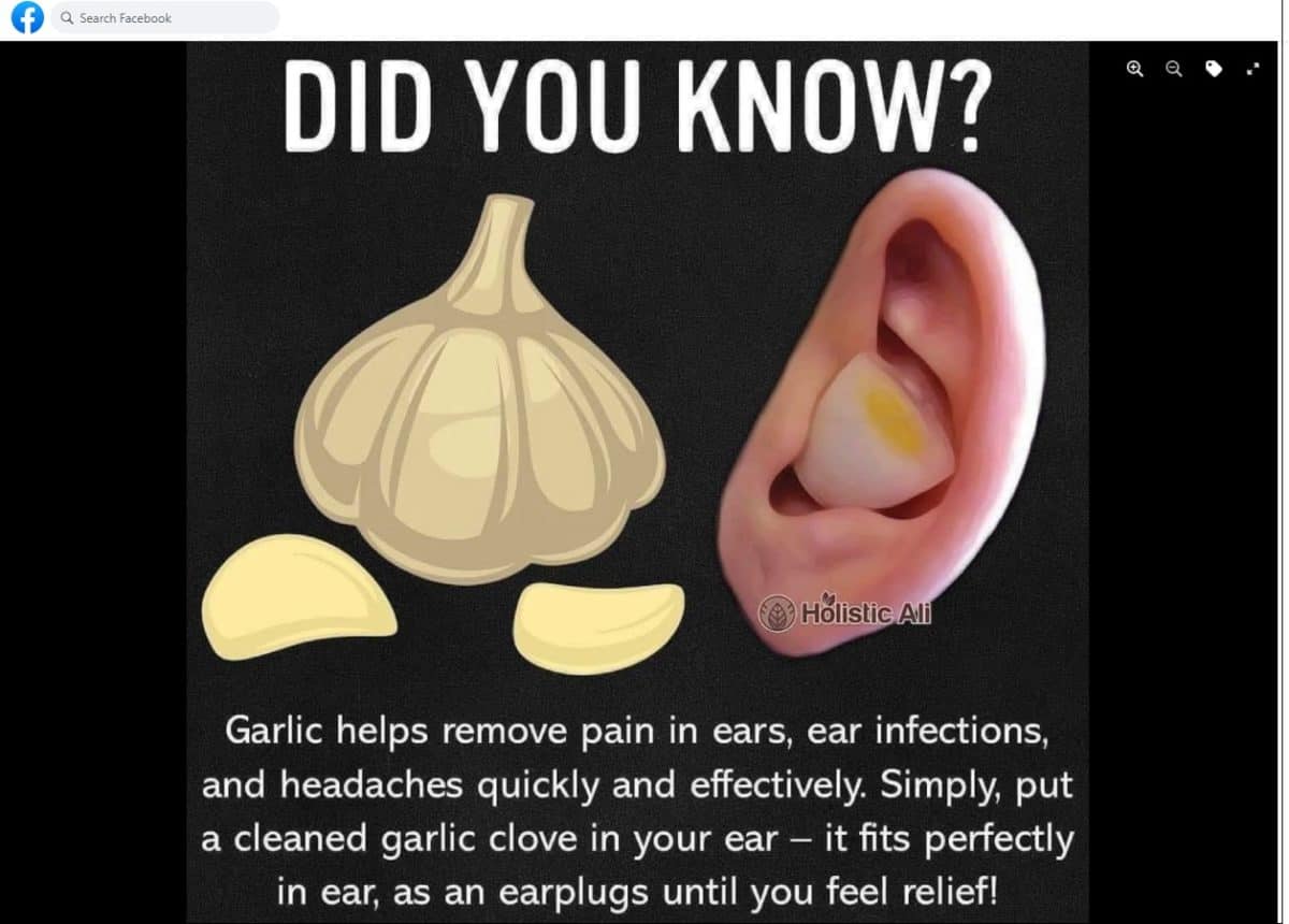 Fact Check Can putting a garlic clove in your ear reduce pain