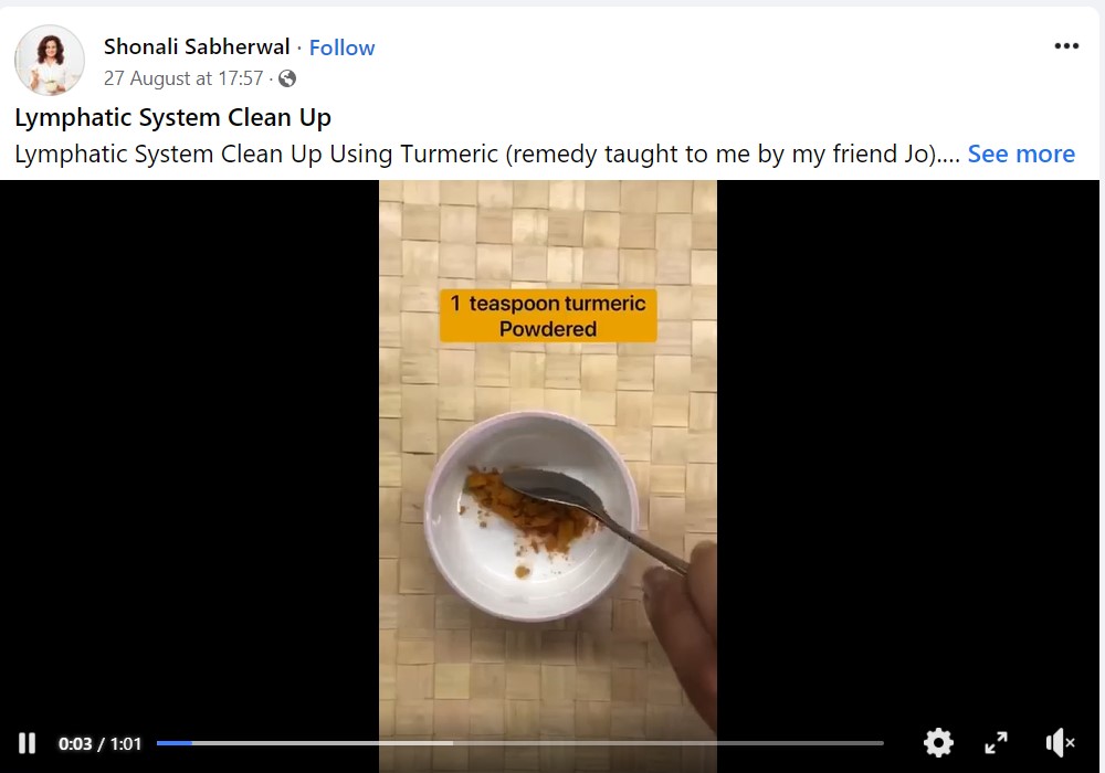 Fact Check Can eating turmeric, coconut oil and black pepper clean the lymphatic system? THIP