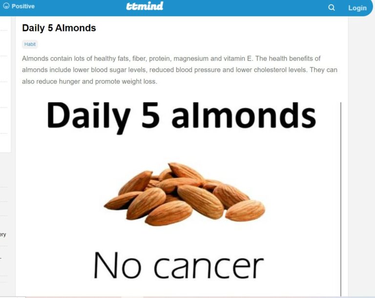 Fact Check Can almonds prevent Cancer? THIP Media