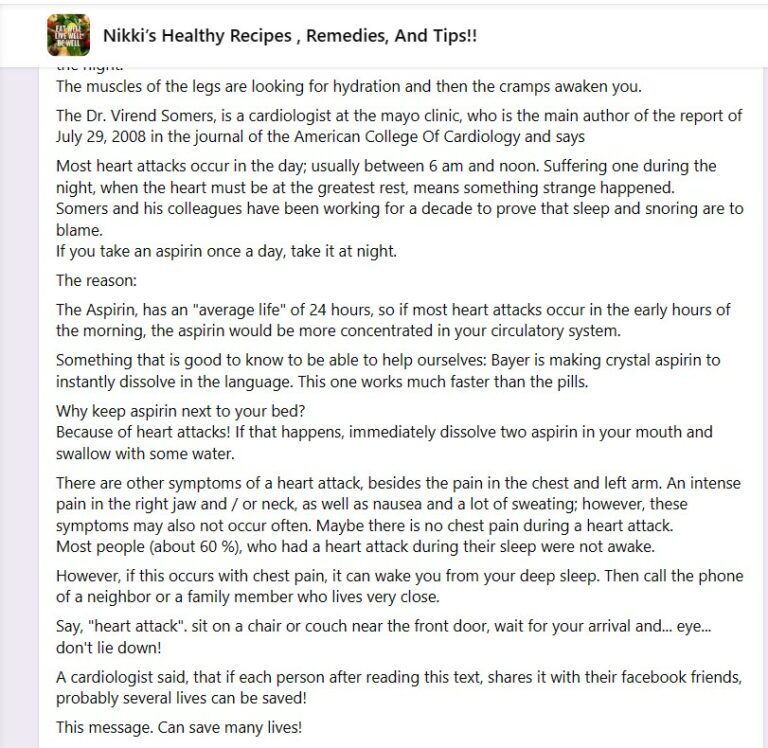 Fact Check Will eating aspirin daily help you survive a heart attack