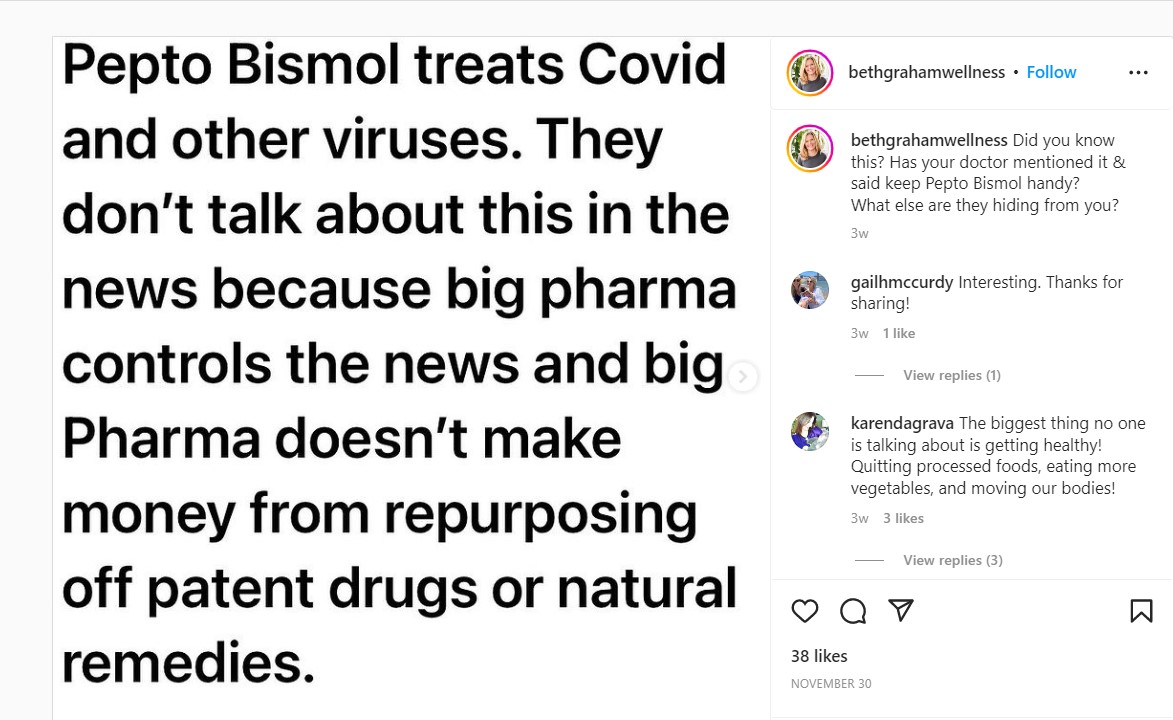 Fact Check Can PeptoBismol medicine treat Covid infection? THIP Media