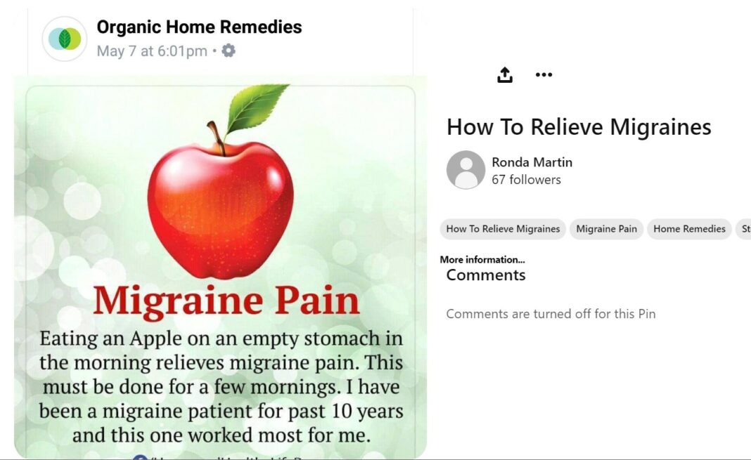 Fact Check Can eating apples relieve migraine pain? THIP Media