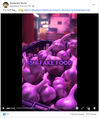 Garlic is a fake food