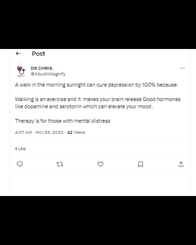 Morning walk cure depression 1