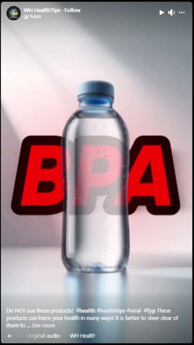 packaged water bottles cause ADHD