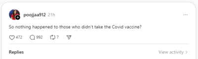 COVID vaccine was futile