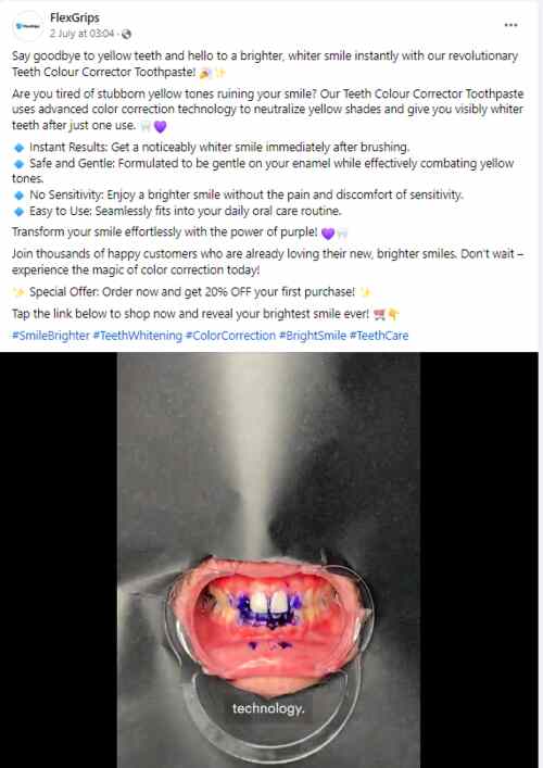 teeth whitening product