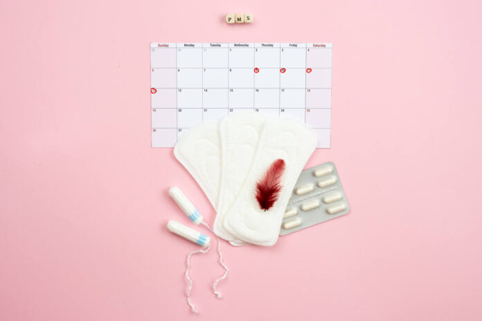 menstrual flow twice a month