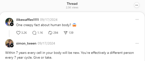 Can the human body regenerate itself every seven years?