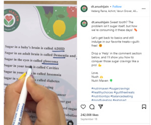 sugar in babies claim