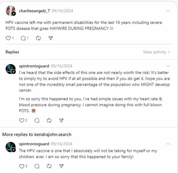 HPV vaccine can cause permanent disabilities