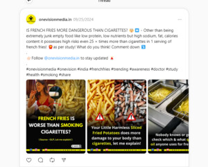 Are french fries more dangerous than cigarettes?