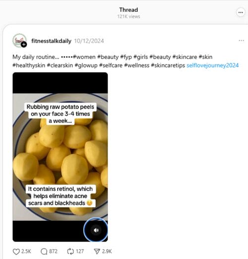 potatoes contain retinol