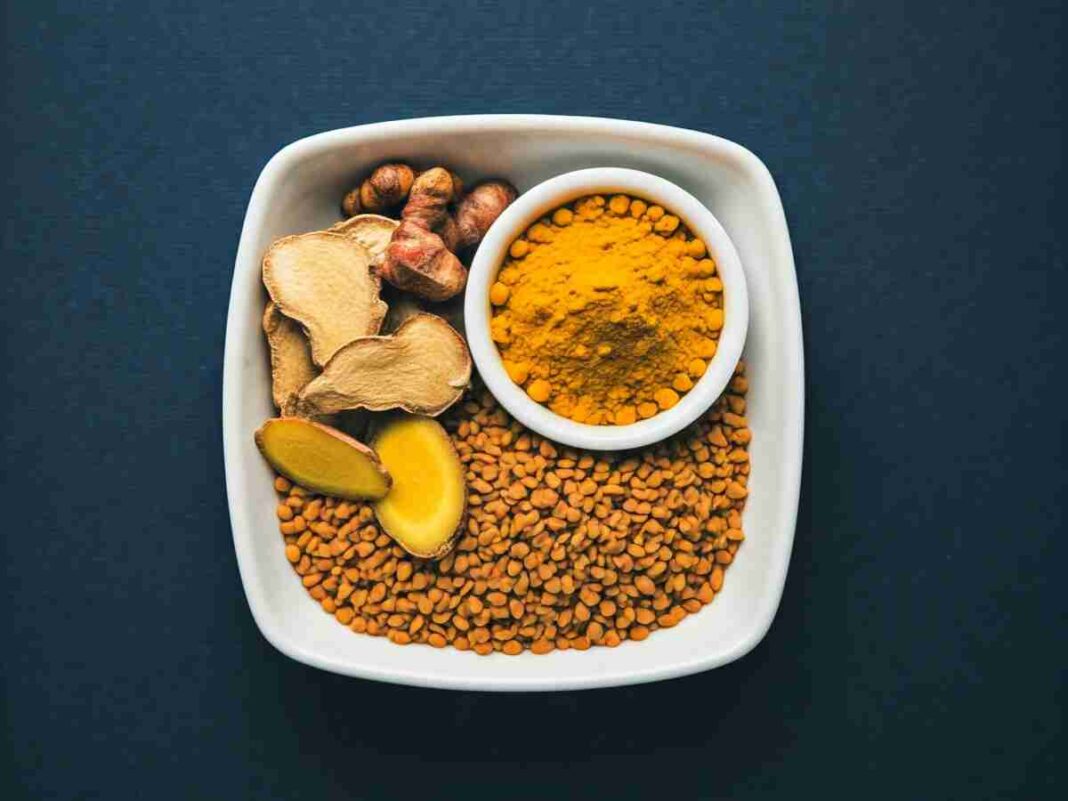 turmeric, dry ginger powder, and fenugreek powder in water can cure arthritis in 3 months