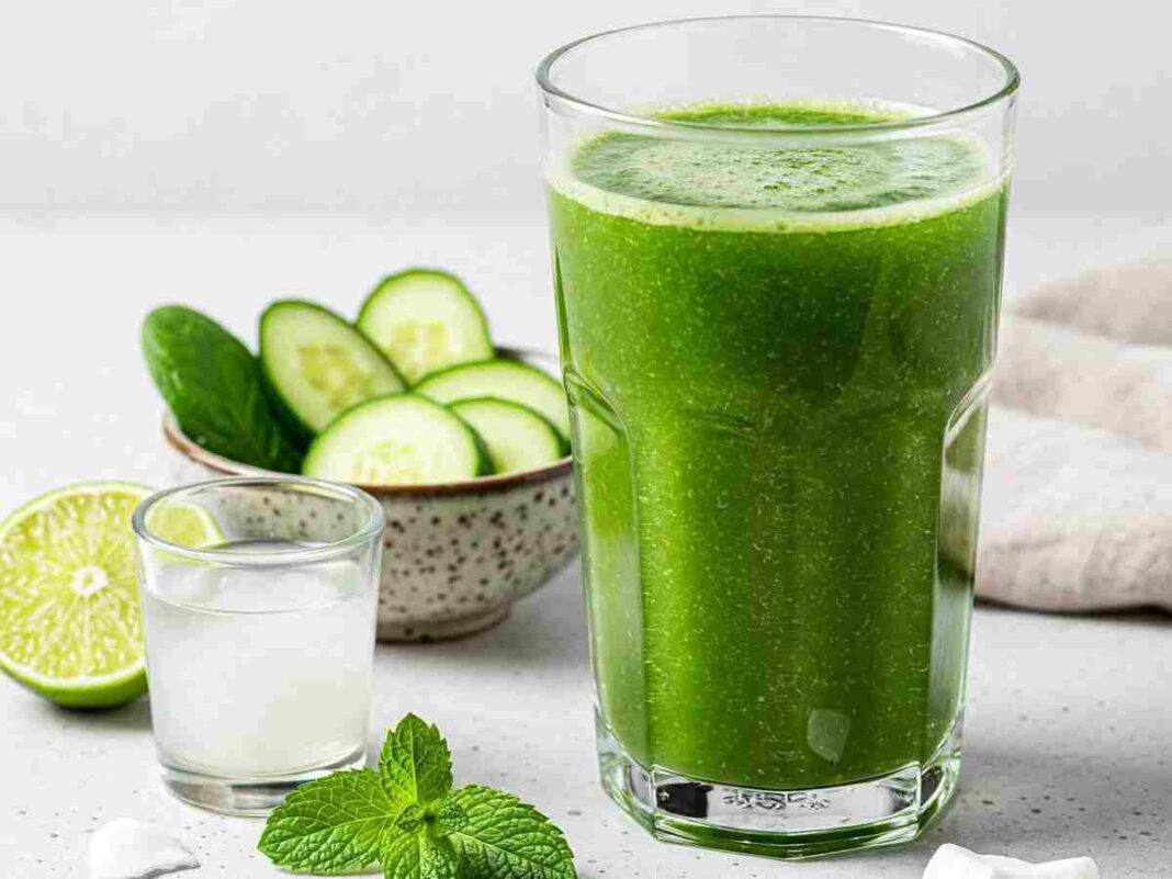cucumber, mint, coconut water, and lime juice can promote deep sleep