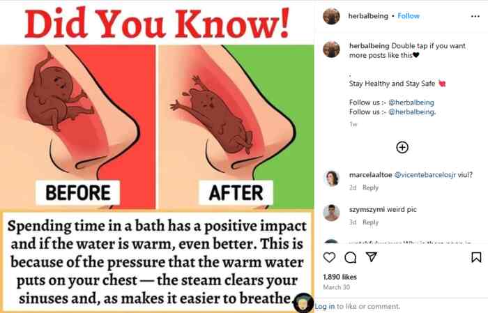 warm bath can clear the sinuses