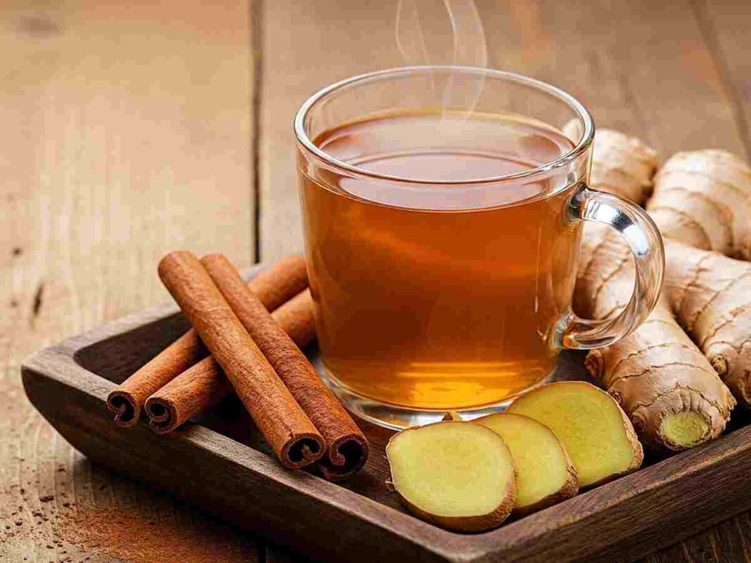 cinnamon and ginger tea