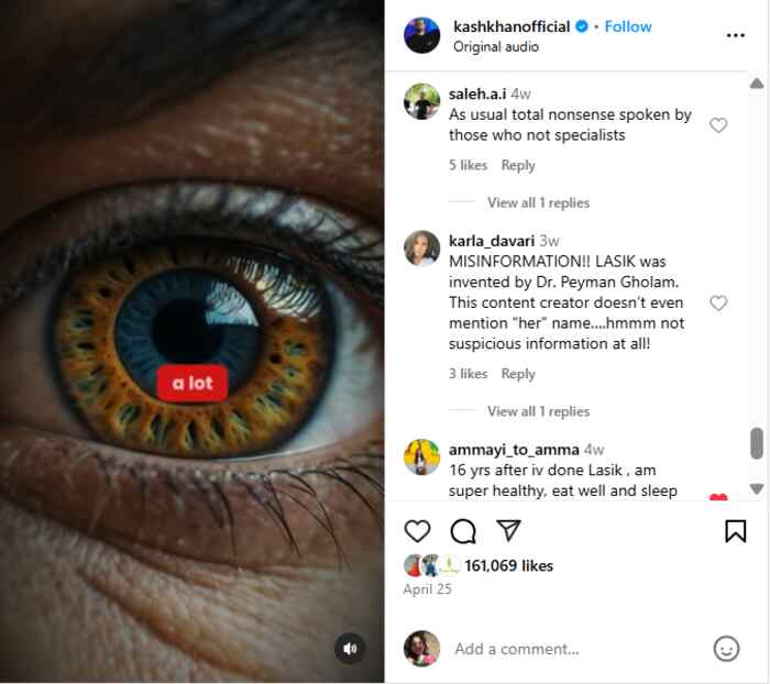 inventor of LASIK refused the surgery