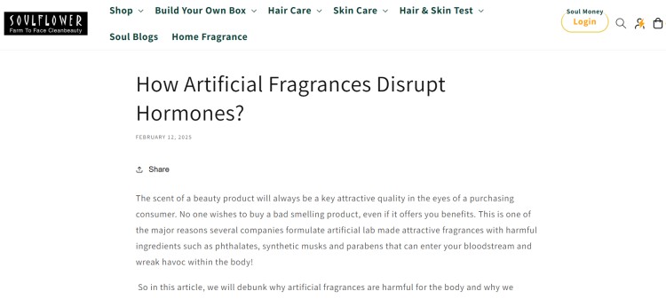 perfumes can cause hormonal imbalances