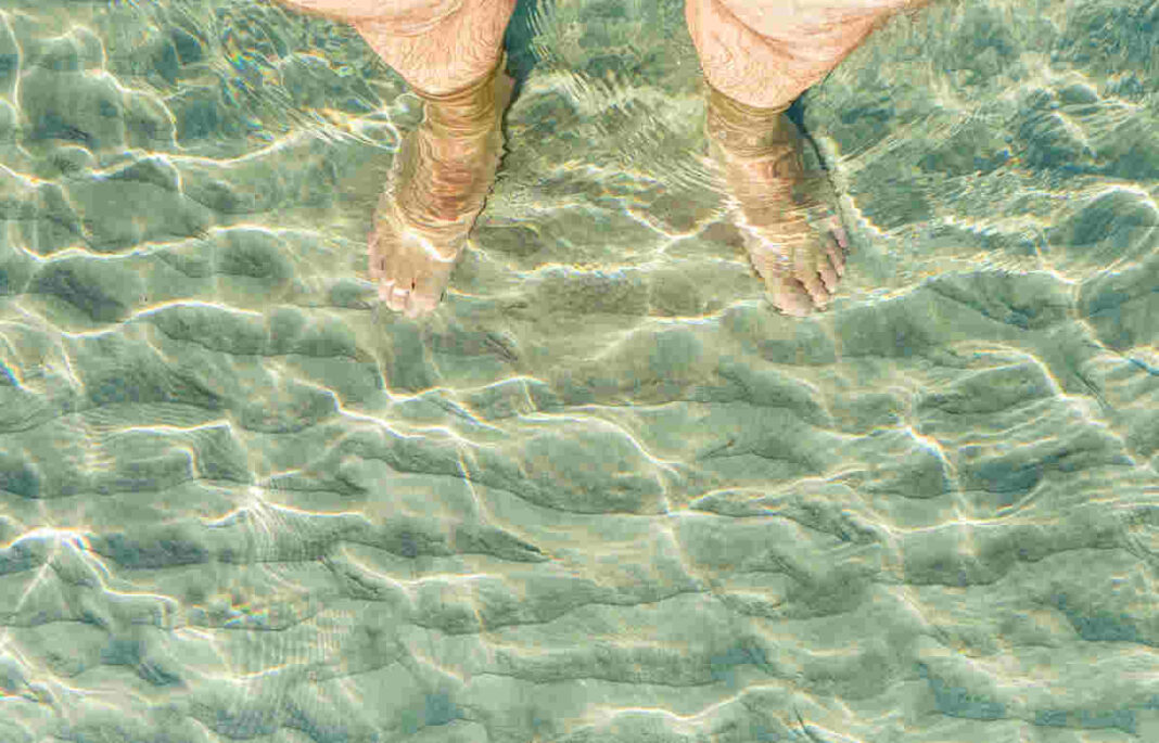 feet soaked in water