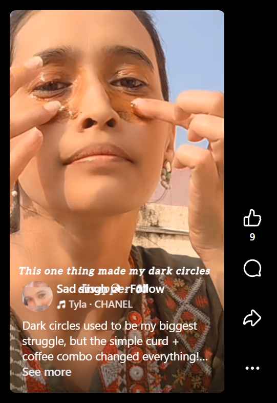 coffee and curd for dark circles